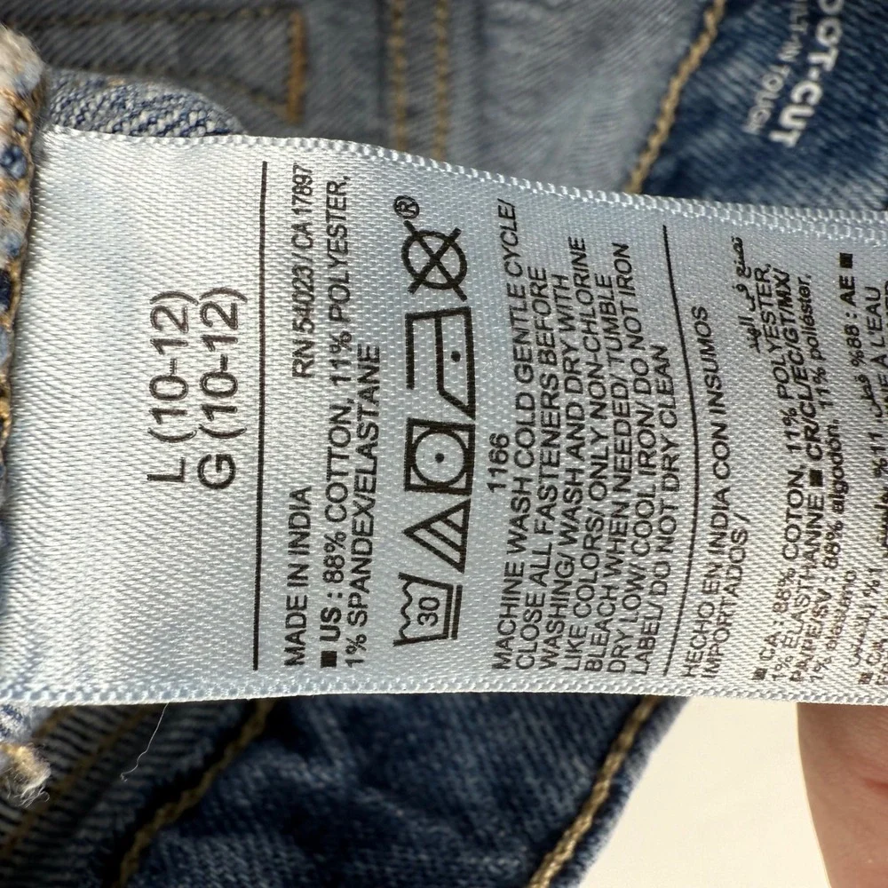 Old Navy Kids Boot Cut Jeans Medium Wash‎ Denim Size L 10-12 Built In Tough